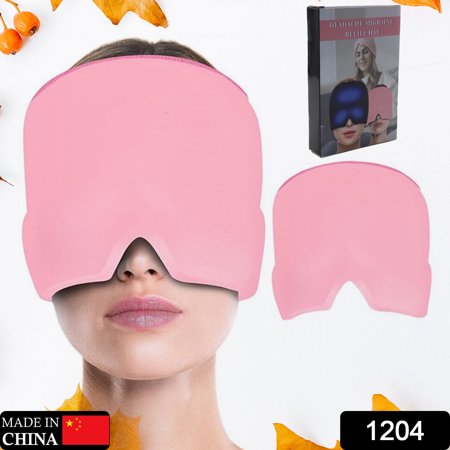 1204 Headache Relief Hat Migraine Cap Wearable Migraine Mask Ice Head Wrap For Tension Headache Puffy Eyes Sinus Headache  Stress Relief 1204 Headache Relief Hat Migraine Cap Wearable Migraine Mask Ice Head Wrap For Tension Headache Puffy Eyes Sinus Headache  Stress Relief